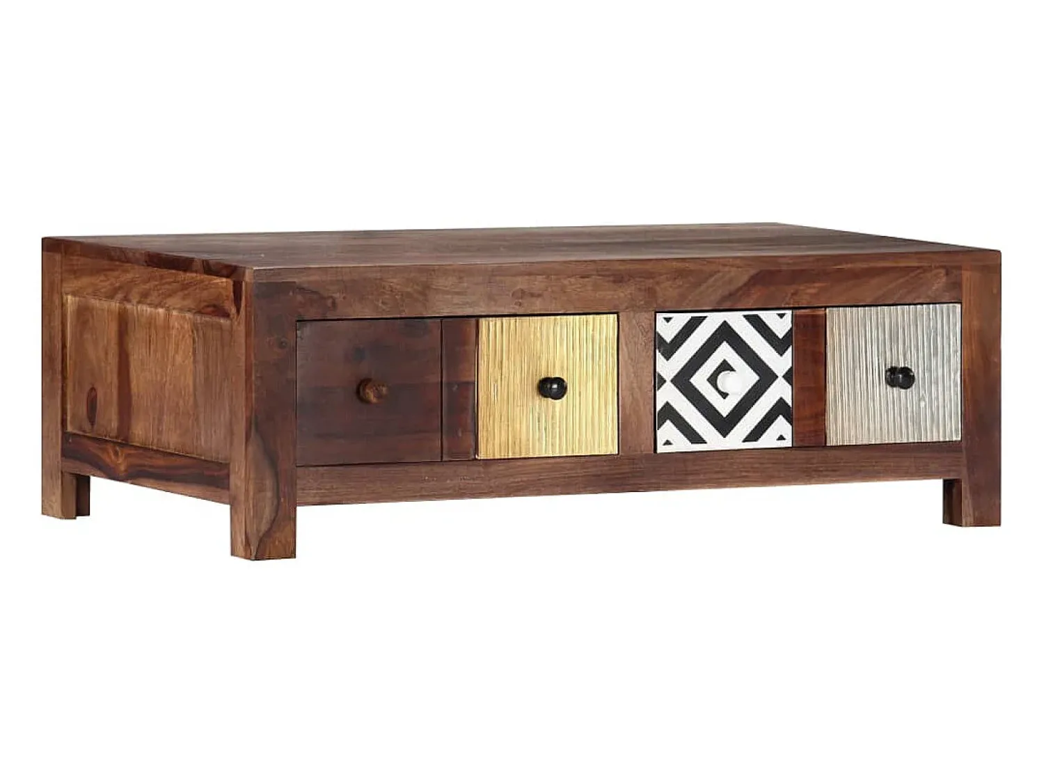 Mesa De Centro* Mesa de centro | Mesa de apoio | Mesa de café 90x50x30 cm madeira de acácia maciça Castanho
