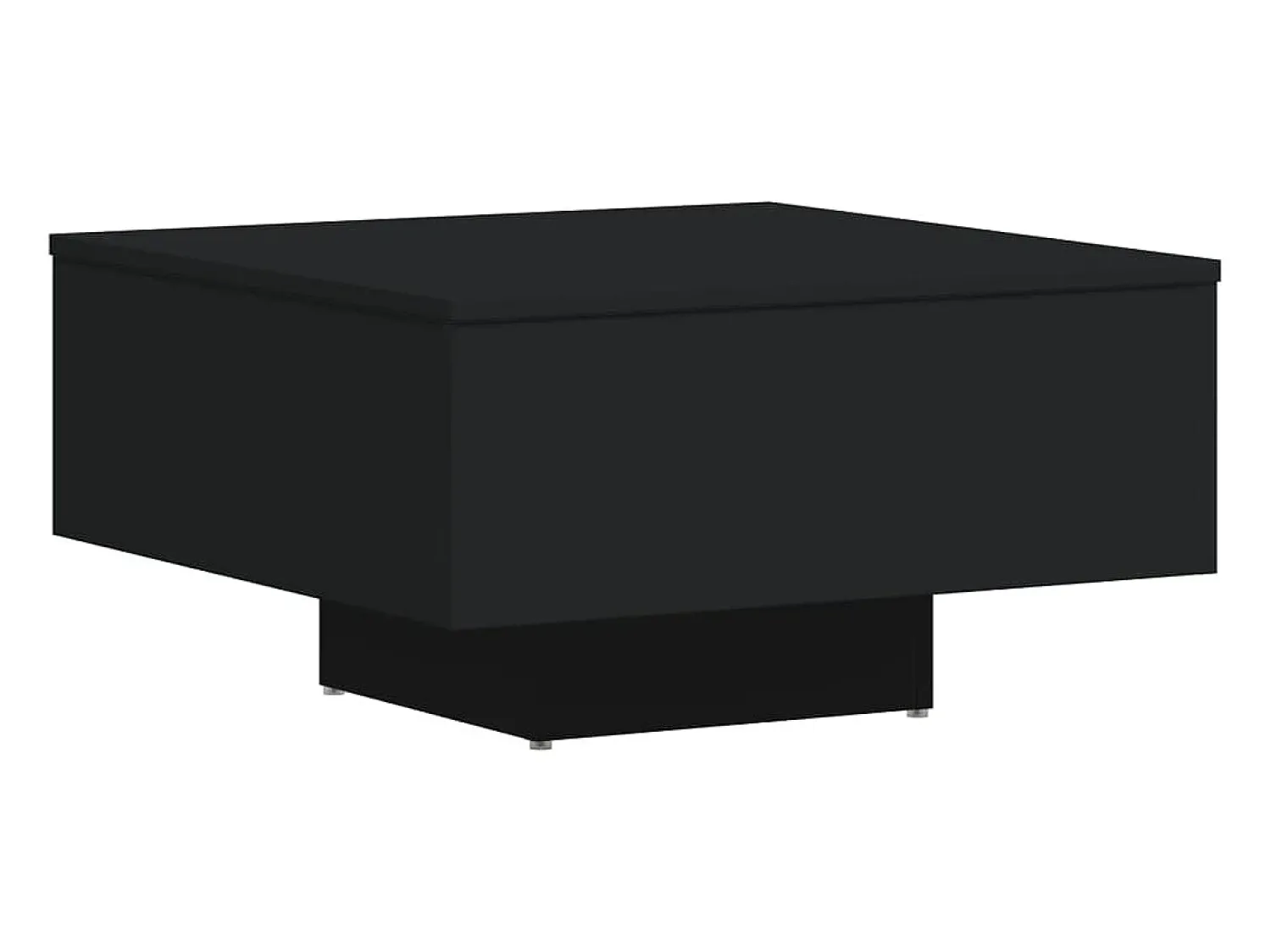 Mesa De Centro| Mesa de centro | Mesa de apoio 60x60x31.5 cm derivados de madeira Preto