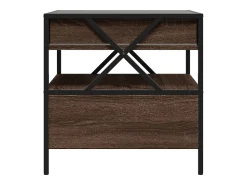 Mesa de centro | Mesa de apoio luzes LED Infinity 50x50x51 cm carvalho^ Mesa De Centro