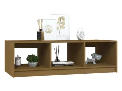 New Mesa de centro | Mesa de apoio 110x50x34 cm pinho maciço mel Castanho