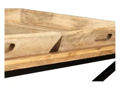 Outlet Mesa de centro | Mesa de apoio | Mesa de café madeira de mangueira maciça 110x55x42 cm Castanho