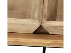 Outlet Mesa de centro | Mesa de apoio | Mesa de café madeira de mangueira maciça 110x55x42 cm Castanho