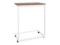 Best Mesa de centro | Mesa de apoio c/ rodas 55x35x70 cm derivados de madeira branca Branco
