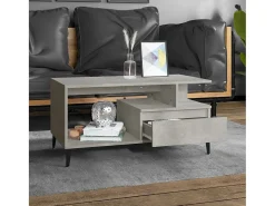 Mesa De Centro| Mesa de centro | Mesa de apoio 90x49x45 derivados de madeira cimento Cinzento