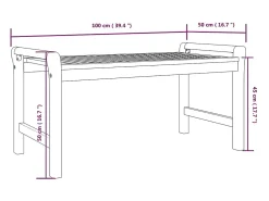 Mesa De Centro| Mesa de centro | Mesa de apoio | Mesa de café 100x50x50 cm madeira de acácia maciça Castanho