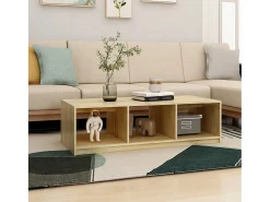 Mesa De Centro* Mesa de centro | Mesa de apoio | Mesa de café 110x50x34 cm madeira de pinho maciça Castanho