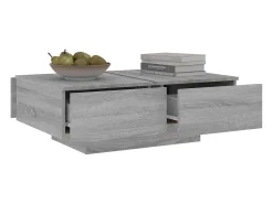 Mesa De Centro| Mesa de centro | Mesa de apoio 90x60x31 cm derivados de madeira sonoma Cinzento