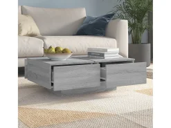 Mesa De Centro| Mesa de centro | Mesa de apoio 90x60x31 cm derivados de madeira sonoma Cinzento