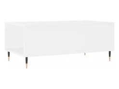 New Mesa de centro | Mesa de apoio 90x50x36.5 cm derivados de madeira Branco