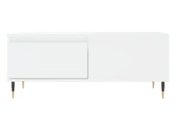 New Mesa de centro | Mesa de apoio 90x50x36.5 cm derivados de madeira Branco