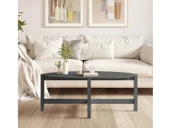 Mesa De Centro| Mesa de centro | Mesa de apoio 118x63x45 cm madeira de pinho maciça cinza Cinzento