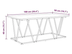 Mesa de centro | Mesa de apoio | Mesa de café Carvalho 100x50x40 cm^ Mesa De Centro