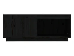 Mesa De Centro* Mesa de centro | Mesa de apoio 100x101x40.5 cm madeira de pinho maciça Preto