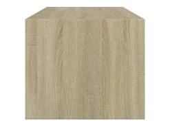 Mesa de centro | Mesa de apoio c/ portas de vidro 102x50x42 cm carvalho sonoma Castanho
