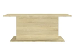 Mesa De Centro| Mesa de centro | Mesa de apoio 102x55.5x40 cm derivados madeira carvalho sonoma Bege