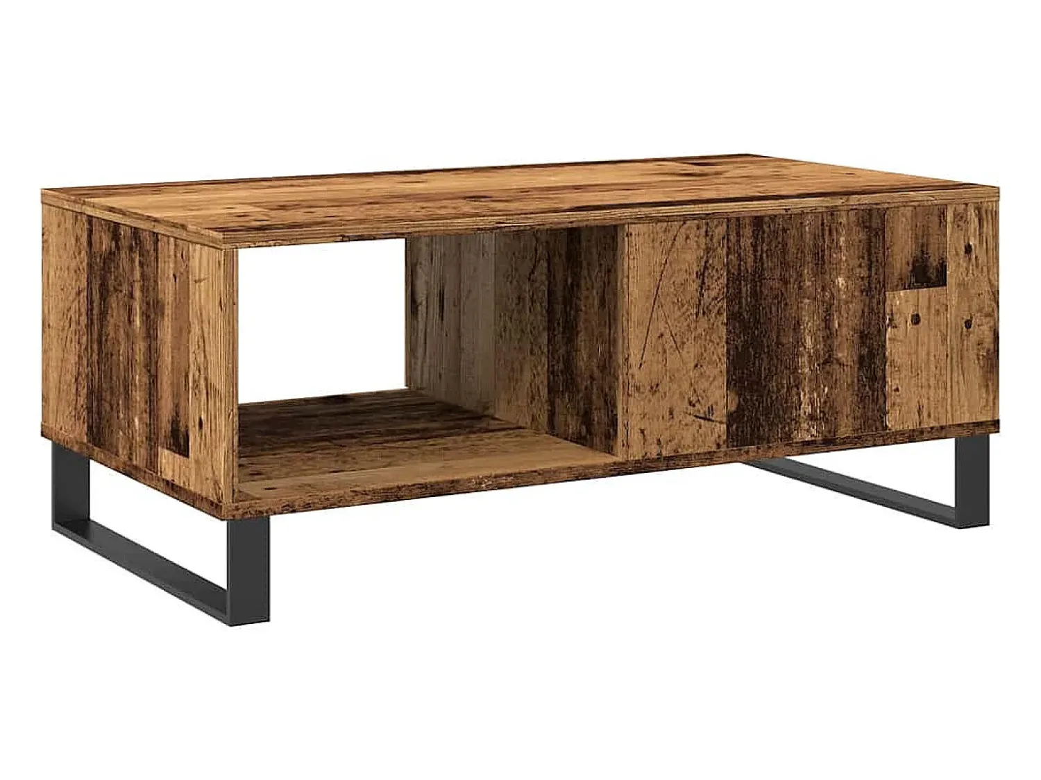 Discount Mesa de centro | Mesa de apoio 90x50x36.5 cm derivados de madeira madeira velha Castanho