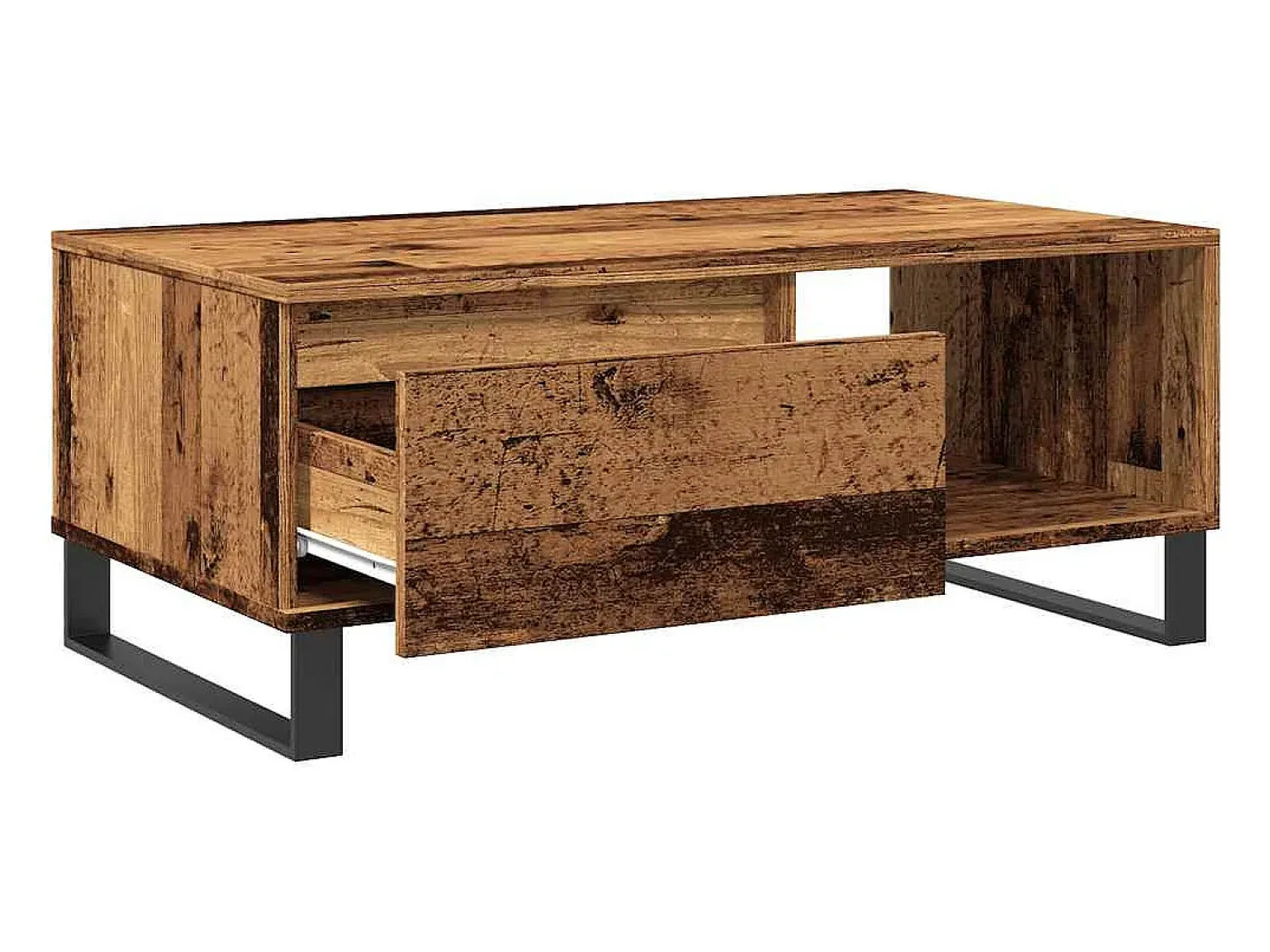 Discount Mesa de centro | Mesa de apoio 90x50x36.5 cm derivados de madeira madeira velha Castanho