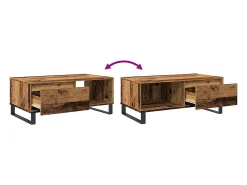 Discount Mesa de centro | Mesa de apoio 90x50x36.5 cm derivados de madeira madeira velha Castanho