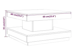 Best Mesa de centro | Mesa de apoio 60x60x35 cm MDF Cinzento