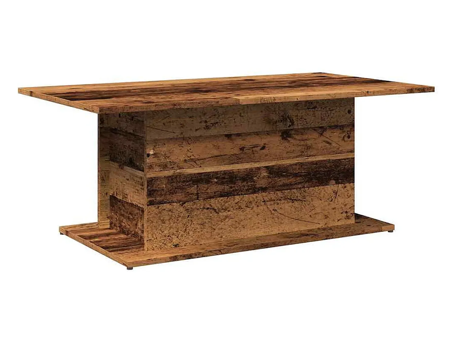 Mesa De Centro| Mesa de centro | Mesa de apoio 102x55.5x40cm derivados de madeira madeira velha Castanho