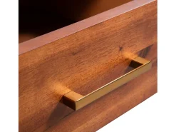Mesa De Centro| Mesa de centro | Mesa de apoio em madeira de acácia maciça 90x50x40 cm Castanho