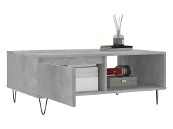 Mesa De Centro| Mesa de centro | Mesa de apoio 90x60x35 cm derivados madeira cimento Cinzento