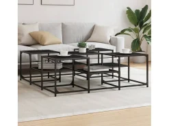 Mesa de centro | Mesa de apoio 121x121x40 cm derivados de madeira^ Mesa De Centro