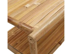 Mesa De Centro* Mesa de centro | Mesa de apoio | Mesa de café 110x55x45 cm bambu Castanho