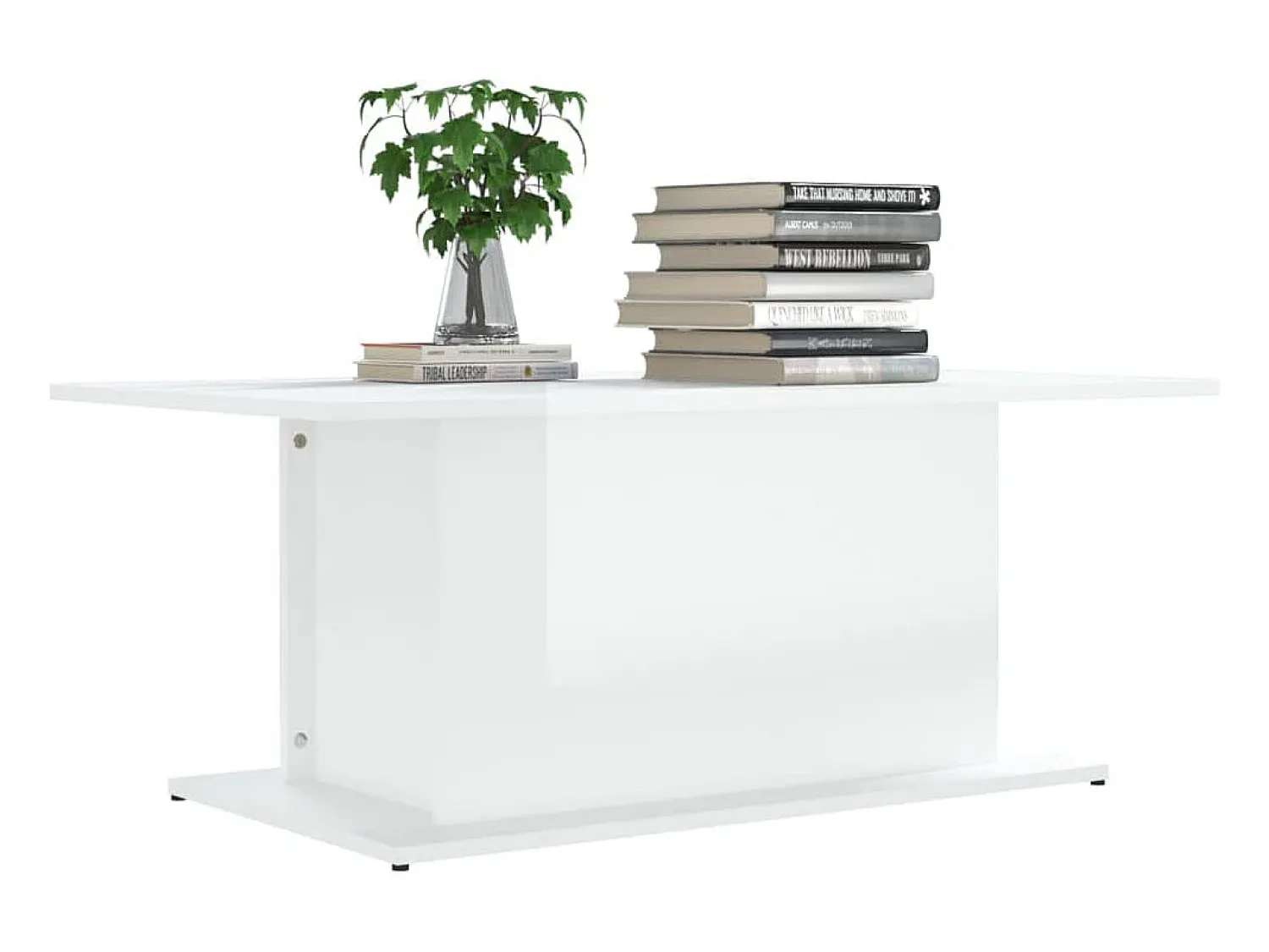 Mesa De Centro| Mesa de centro | Mesa de apoio derivados de madeira brilhante Branco