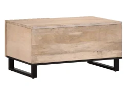Online Mesa de centro | Mesa de apoio 80x51x40 cm madeira de mangueira maciça Branco