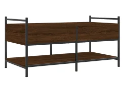 Mesa De Centro| Mesa de centro | Mesa de apoio 99x50x50 cm derivados de madeira carvalho Castanho