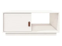 Mesa De Centro| Mesa de centro | Mesa de apoio 80x80x35.5 cm madeira de pinho maciça Branco