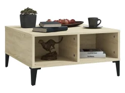 Hot Mesa de centro | Mesa de apoio 60x60x30 cm derivados de madeira carvalho sonoma Castanho