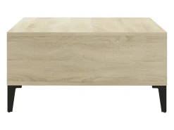 Hot Mesa de centro | Mesa de apoio 60x60x30 cm derivados de madeira carvalho sonoma Castanho