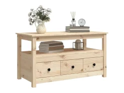 Mesa de centro | Mesa de apoio | Mesa de café 102x49x55 cm pinho maciço^ Mesa De Centro