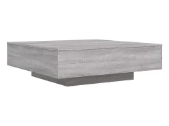 Mesa De Centro| Mesa de centro | Mesa de apoio 100x100x31 cm derivados madeira sonoma Cinzento