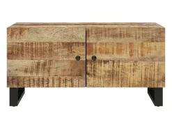 Mesa De Centro* Mesa de centro | Mesa de apoio | Mesa de café 80x50x40 madeira mangueira maciça/deriv. madeira Castanho