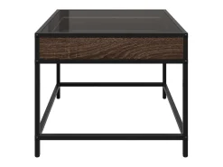 Discount Mesa de centro | Mesa de apoio luzes LED Infinity 50x50x41 cm carvalho Castanho