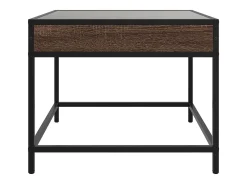 Discount Mesa de centro | Mesa de apoio luzes LED Infinity 50x50x41 cm carvalho Castanho