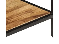 Mesa De Centro* Mesa de centro | Mesa de apoio | Mesa de café 45x45x35 cm madeira de mangueira áspera maciça Castanho