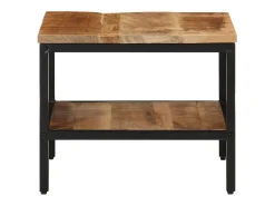 Mesa De Centro* Mesa de centro | Mesa de apoio | Mesa de café 45x45x35 cm madeira de mangueira áspera maciça Castanho