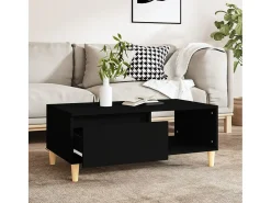 Mesa De Centro| Mesa de centro | Mesa de apoio 90x50x36.5 cm derivados de madeira Preto