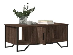 Mesa De Centro* Mesa de centro | Mesa de apoio 100x51x40 cm derivados madeira carvalho Castanho