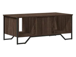 Mesa De Centro* Mesa de centro | Mesa de apoio 100x51x40 cm derivados madeira carvalho Castanho