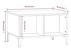 Mesa de centro | Mesa de apoio 60x50x36.5 cm derivados de madeira^ Mesa De Centro