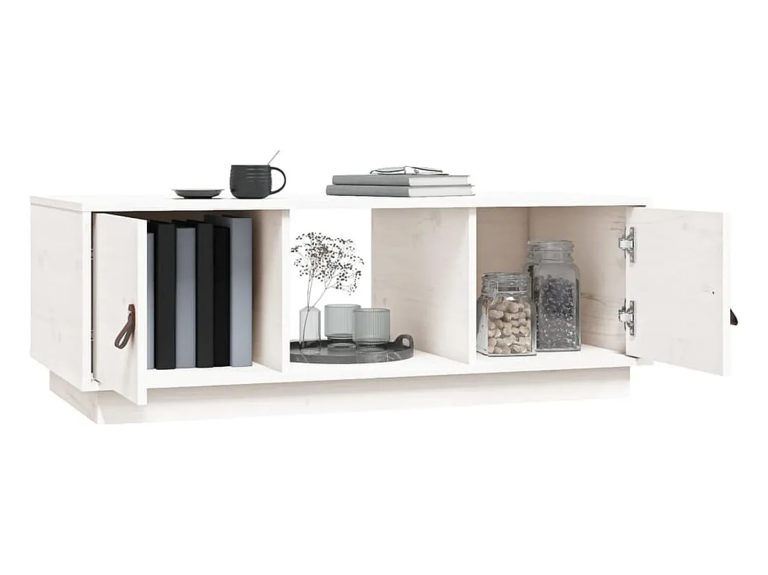 Mesa de centro | Mesa de apoio 100x50x35 cm pinho maciço^ Mesa De Centro