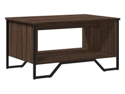 Mesa De Centro| Mesa de centro | Mesa de apoio 75x51x40 cm derivados madeira carvalho Castanho