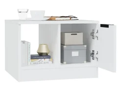 Mesa De Centro| Mesa de centro | Mesa de apoio 50x50x36 cm derivados de madeira Branco