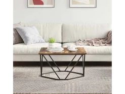 Mesa de centro | Mesa de apoio Carvalho fumado 80x80x45 cm^ Mesa De Centro