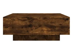 Mesa De Centro* Mesa de centro | Mesa de apoio 80x80x31 cm contraplacado carvalho fumado Castanho